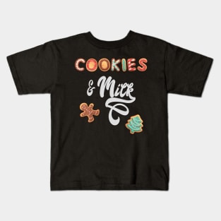 Cookies and Milk Christmas Baking Team Kids T-Shirt